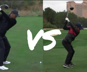 Tiger Woods VS Charlie Woods Driver Swing Slow Motion At PNC Championship
