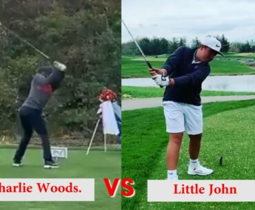 Charlie Woods golf swing  vs  Little John Daly  golf swing.   | SWING VIETNAM
