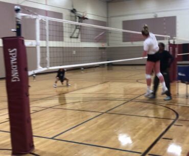 Volleyball Spiking - Tommi Hits the 2 Set Takes A 3-Step Approach From Z4 To Hit Out of The Middle