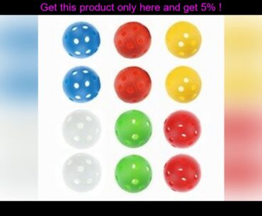 top 50pcs/bag size 40mm Plastic Airflow Golf Balls pickleballs with 6 colors for choice
