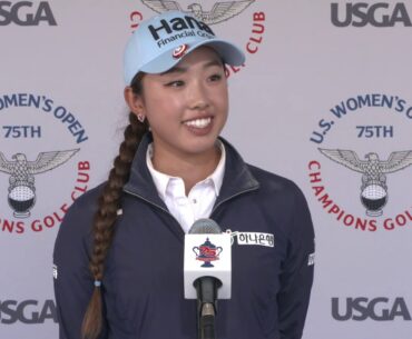 Yealimi Noh Saturday Flash Interview 2020 US Women's Open Championship  - Round 3