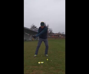 golf swing driver face on 2 - 8x slow motion - december 2020