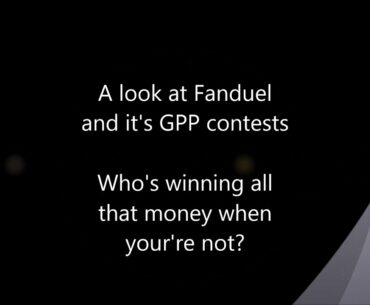 Fanduel DFS GPP archive and review. Who's winning that money? New Accounts? Video up for agency view