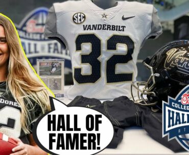 Sarah Fuller Gets Her Jersey Into The Hall Of Fame | INSANE Vanderbilt Publicity Stunt