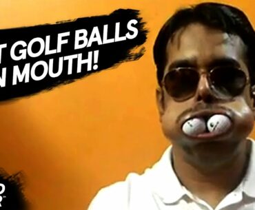 World Record: Most Golf Balls Fit In Mouth!