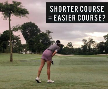 Does Playing A Shorter Course Mean Shooting Lower Scores? A Game of Course Management: GolfwithGen