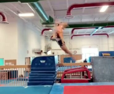 Amanar by Jade Carey, Laurie Hernandez Training Double Layout 2020