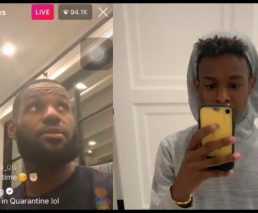 LeBron James Catches His Son Bryce Swearing On Instagram Live!