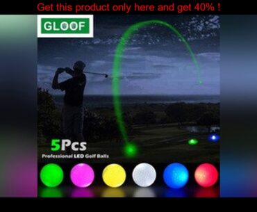 best 5Pcs Professional Golf Balls LED Luminous Night Golf Balls,Reusable And Long-lasting Glow Trai