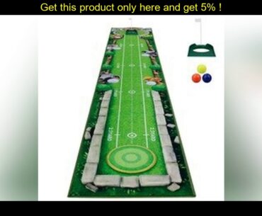 best CRESTGOLF 297*51cm Golf Practice Mat Children's Putting Trainer Green Indoor Golf Hitting Mat