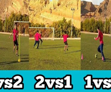 1vs2 & 1vs1 & 2vs1 | Soccer Training | Master your attacking and defending skills