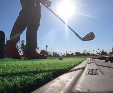 Launching Golf Balls with 3 Wood (Westchester Golfing Range - GoPro HERO) *Los Angeles Golfing Tips*