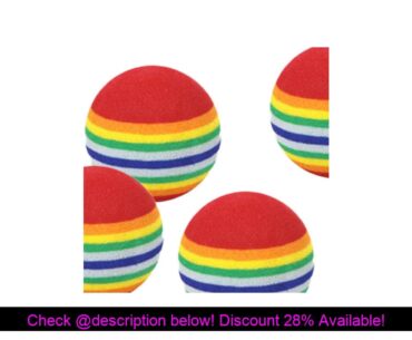 Buy 10pcs 35mm 38mm42mm EVA Foam Soft Rainbow Stripe Golf Training Balls Swing Golf Club Beginner P