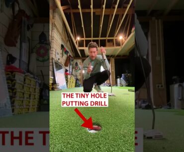 Amazing Tiny Golf Hole Drill to help with short putting #Shorts