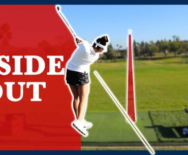 Junior Golf Lesson - Inside Out Swing Drill!