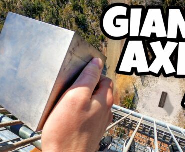 TUNGSTEN CUBE Vs. GIANT AXE From 45m!