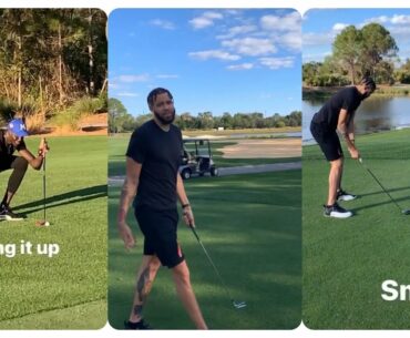 Javale Mcgee out golfing in Cleveland land with Teammates