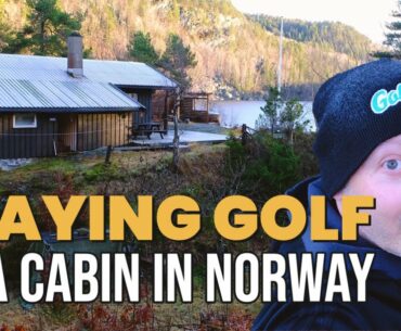 Practice golf anywhere - Playing golf at a cabin in Norway