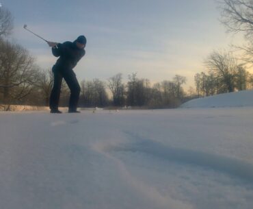 Winter ice golfing #golf #wintergolf #golfstories#golfendorfins #golfmoments #bestgolf #subforgolf