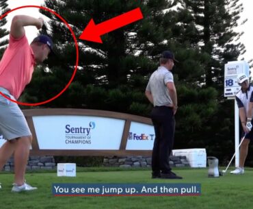 Bryson DeChambeau shows Mackenzie Hughes how to increase swing speed