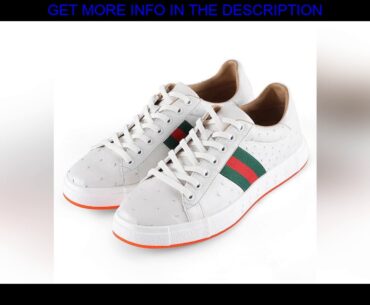 BEST Light luxury ostrich leather Sneakers Men's fashion casual shoes leisure style high quality fi