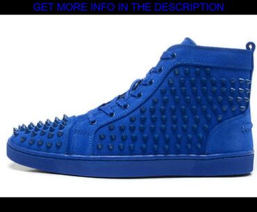 TOP 2020 Men Spike Stud leather casual shoes rivets sneaker lace up flat high top men casual outdoo