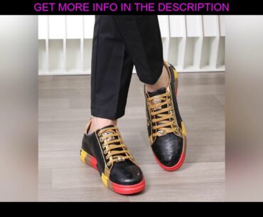 BEST 2020 Luxury High-End Ostrich Skin Sneaker Exotic Leather Men's Fashion Casual Shoes With Embro