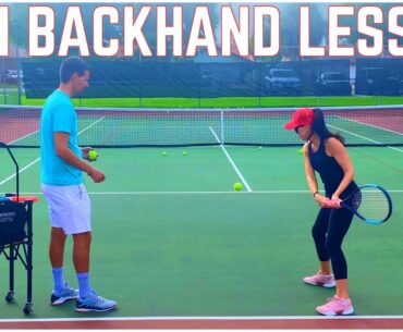 Two-Handed Backhand Tennis Lesson with Anna