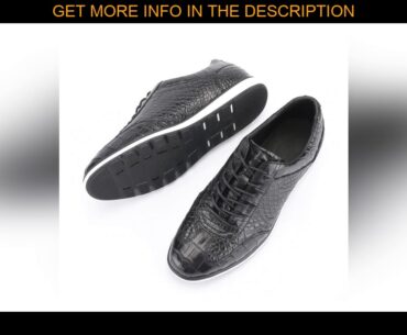 REVIEW Men's Luxury crocodile skin leisure shoes high quality genuine leather Sneakers for men