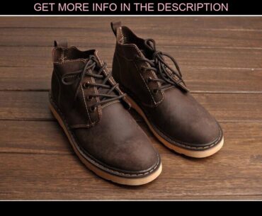 REVIEW Leather short boots trend men's male comfortable shoe tooling women's boots real leather cas