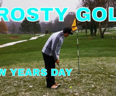 Frosty golf New Years Day