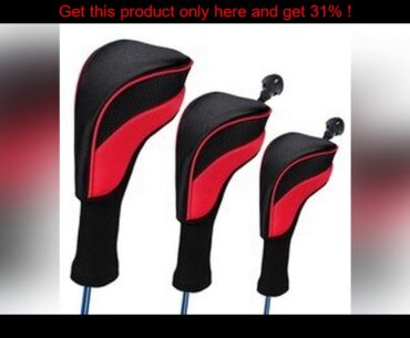 the best 3Pcs Golf Clubs Putter Cover Head Iron Set Putter Headcovers Head Cover Protector With Zip