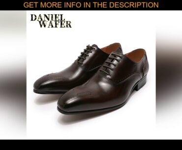 BEST LUXURY MEN SHOES GENUINE LEATHER LACE UP OFFICE BUSINESS SHOES FORMAL BROGUE POINTED TOE OXFOR