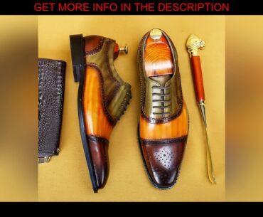 BEST Genuine Leather Mixed Color Men Daily Brogues Men Formal Shoes Office Social Designer Wedding