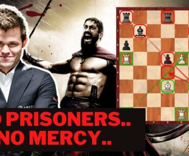 Carlsen : No Prisoners, No Mercy || Carlsen vs Alirezja || Tata Steel Chess 2021