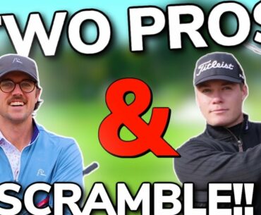 Two Pros Scramble for Nine Holes!! Break My Record Challenge. | Bryan Bros Golf