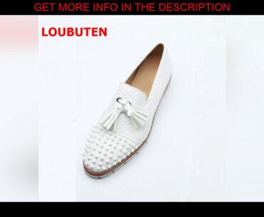 TOP LOUBUTEN Snakeskin Pattern White Shoes Men Loafers Fashion Tassel Loafers Slip On Men Dress Sho