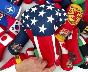 World Flag Themed Golf Club Head Cover Collection by BeeJos