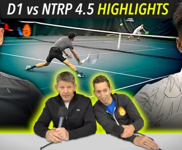 Tennis RIVALS Face Off - Former D1 vs NTRP 4.5 Match Play HIGHLIGHTS