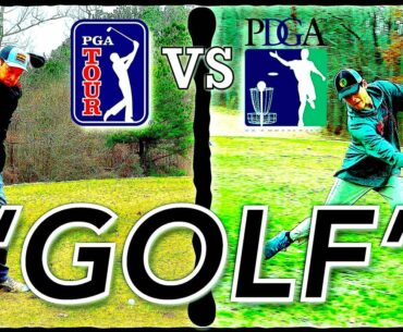 GOLF VS DISC GOLF 370'-1650' HOLES / WHICH IS HARDER STRAIGHT UP?!