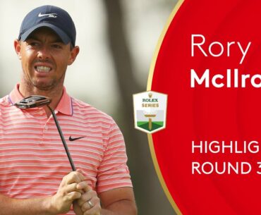 Rory McIlroy makes hole-out eagle to lead | Round 3 Highlights | 2021 Abu Dhabi HSBC Championship