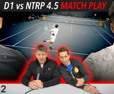 Tennis RIVALS face off - Former D1 vs NTRP 4.5 match play (Part 2)