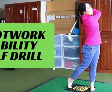 [cathykimgolf] No shoes for stability Golf Drill