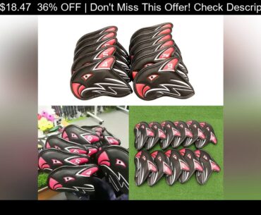 11x Iron Head Cover Waterproof PU Golf Club Headcover Golfer Irons Covers Gift