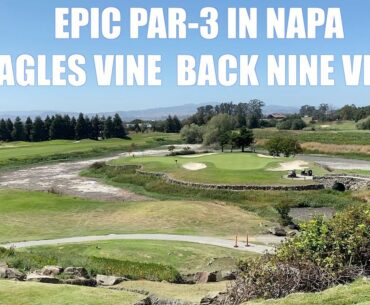 EPIC DOWNHILL ISLAND GREEN PAR-3 IN NAPA | Eagle Vines Back Nine Golf Course Vlog