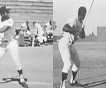 Hank Aaron Baseball Swing - Slow Motion