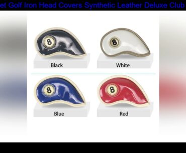 10 Pcs/Set Golf Iron Head Covers Synthetic Leather Deluxe Club Headcover Universal Fit Main Iron Cl