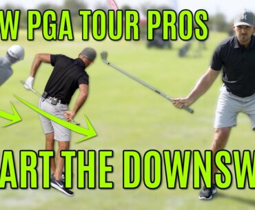 How PGA Tour Pros Start The Downswing | Lower Body