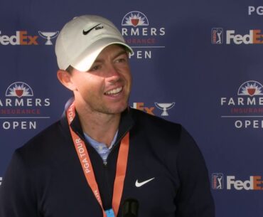 Rory McIlroy Thursday Flash Interview 2021 Farmers Insurance Open - Round 1