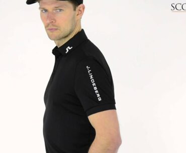 J Lindeberg Tour Tech TX Polo Shirt Black